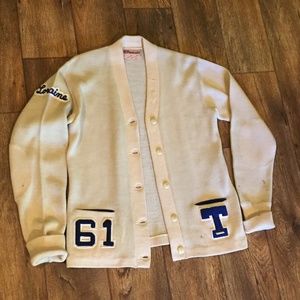 retro letterman sweater